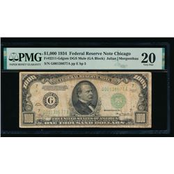 1934 $1000 Chicago FRN PMG 20