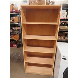 Open Wood Book Sehlf 72"H 32"W 12"D