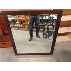 Bevelled Wooden Framed Mirror 42" x 38"