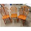 Image 1 : 3 Wooden Kitchen Chairs