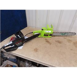 2 Elec Chainsaws -Poulan & Remington