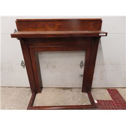 Vintage Oak Fireplace Mantle 58"H 53"W