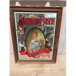 Mirrored Budweiser Sign 16" x 20"
