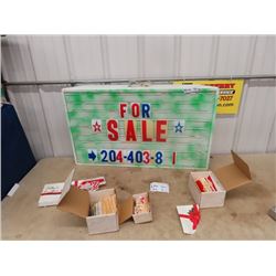 Retro Light Up Letter Sign w Lots of Different Letters/Numbers 21" x 36"