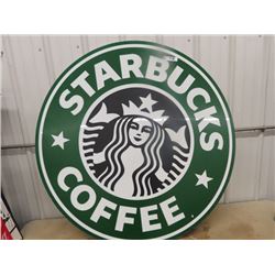 Fibreglass Starbucks Coffee Sign - 48" RD