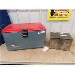 Cold Flyte Metal Cooler & 1910 Heinz 57 Tin Vintage