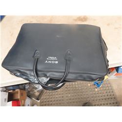 Sony Leather Case, w 3 Units, 1) Matsushita Transistor Radio, 2) Sony Cassette Player/ Recorder 3) A