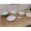 Image 1 : 5 Pcs - 3 Fire King Dishes, & 2 Pyrex