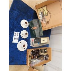 Vintage Electrical, Porc Lights, Case w Auto Bulbs Plus More!