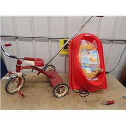 Radio Flyer Tricycle & Baby Sleigh w Pelican Cover