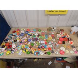 Over 200 Various Buttons - Vintage & Modern, McDonald's, Pepsi, Sports, Political , Plus More!