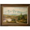 Image 1 : Oil Painting of a Beautiful Mountain Landscape #1441250