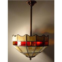 Art glass chandelier. #1441955