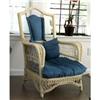 Chair Wicker, Blue Cotton Cushions Old Large #1449210