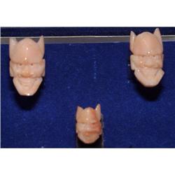 Estate Coral Masquerade Mask Set Cuff Links tie#1449236