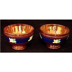 Pair of Antique Copper Lustre Bowls #1449648