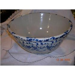 PRISTINE ANTIQUE  SPONGEWARE LARGE BOWL--MUST #1460168