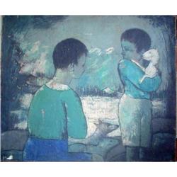 Beautiful Oil on Canvas Painting, "Tender" #1460185