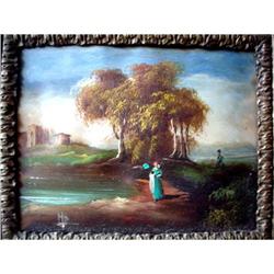 Beautiful French Oil Painting, "Woman and the #1460187
