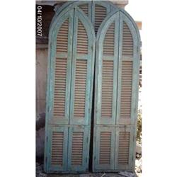 Pair of Arched Top Antique Shutters #1460230