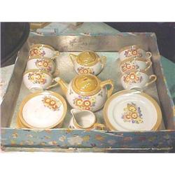 Vintage Childs Tan Luster Tea Set #1460246