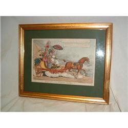 Hand colored cartoon engraving by Fores, circa #1460258