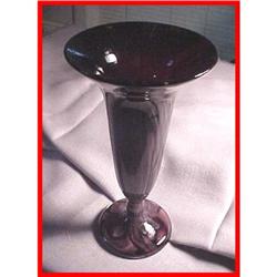 American Amethyst Agate Swirl Art Glass Vase #1460342