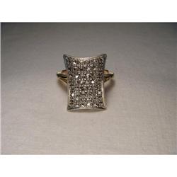 Antique 18K Pink Gold Rose Cut Diamond Ring #1460379