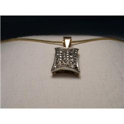 Antique 18K Pink Gold Rose Cut Diamond Pendant #1460380