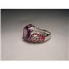 Image 1 : Estate 14K WG Gold Amethyst Ruby Diamond Ring #1460400