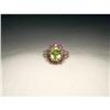 Image 1 : 14K YG Filigree Amethyst Peridot Diamond Ring #1460425