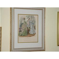 Original French fashion engraving Circa 1860 #1460436