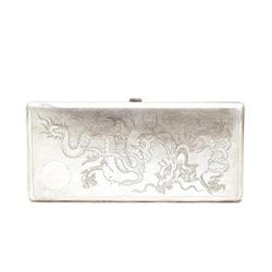 Old Chinese Export Silver Dragon Cigarette Case#1460455