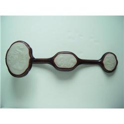Chinese Jade and Wood Sceptre  #1460607