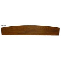 Massive Vintage Oak Bow Front Mantle Piece #1460716