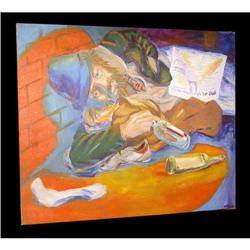 Impressionist Hobo Wino w Bottle Oil Painting #1460720