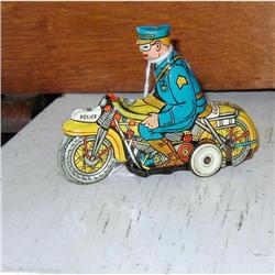 Marx Police Cop Riding a Friction Motorcycle #1460748