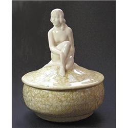 German Female Figural Powder Jar #1476925