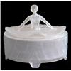 Image 1 : Wendy Clear Satin Glass Dresser Jar #1477001