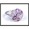 Image 1 : Multi-color Sapphire Diamond Ring with 18K #1477119