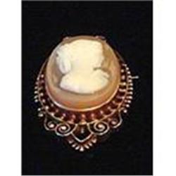 Antique Gold & Agate  Victorian Cameo #1477300