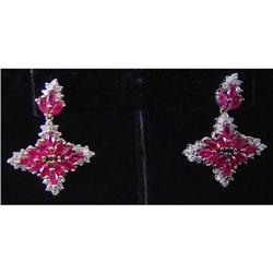 Pair of Ruby and Diamond Earrings #1477326