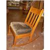 Image 1 : Mission Oak Rocker w/ uphol. on seat #1489313