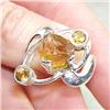 Image 1 : STERLING SILVER Estate ROUGH CITRINE Ring Sz 5 #1489375
