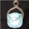 Image 1 : Blue Satin Glass Basket #1489435