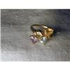 Image 1 : Estate 14K YG Topaz Citrine Amethyst Heart Ring#1489638