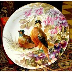 Nice Limoges France Porcelain Charger Wild Bird#1490026