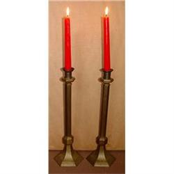 19c Bronze American Neoclassical Candle Sticks #1490035