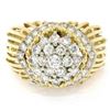 Image 1 : Hammerman Brothers 18K Yellow Gold & Platinum 1.60 ctw Diamond Cluster Ring Desi