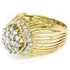 Image 2 : Hammerman Brothers 18K Yellow Gold & Platinum 1.60 ctw Diamond Cluster Ring Desi